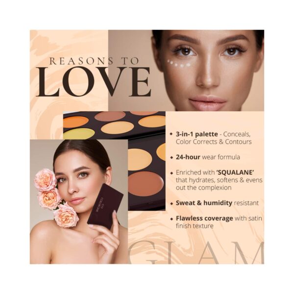 Colorbar 24Hrs Wear Concealer Palette - 001 Light Medium (25 g) - Colorbar