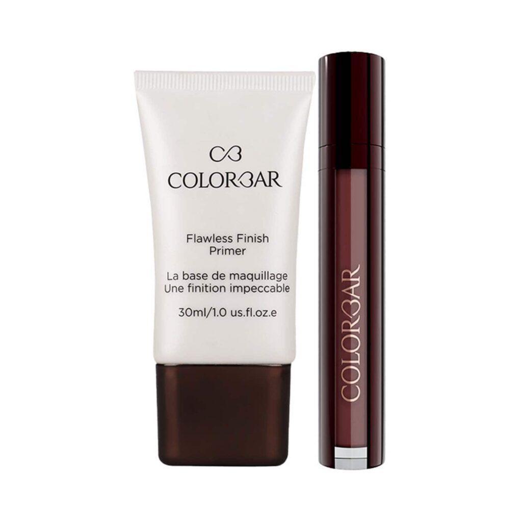 Colorbar Flawless Finish Primer + Kissproof Lipstain - Haute Latte 007 Combo - Colorbar