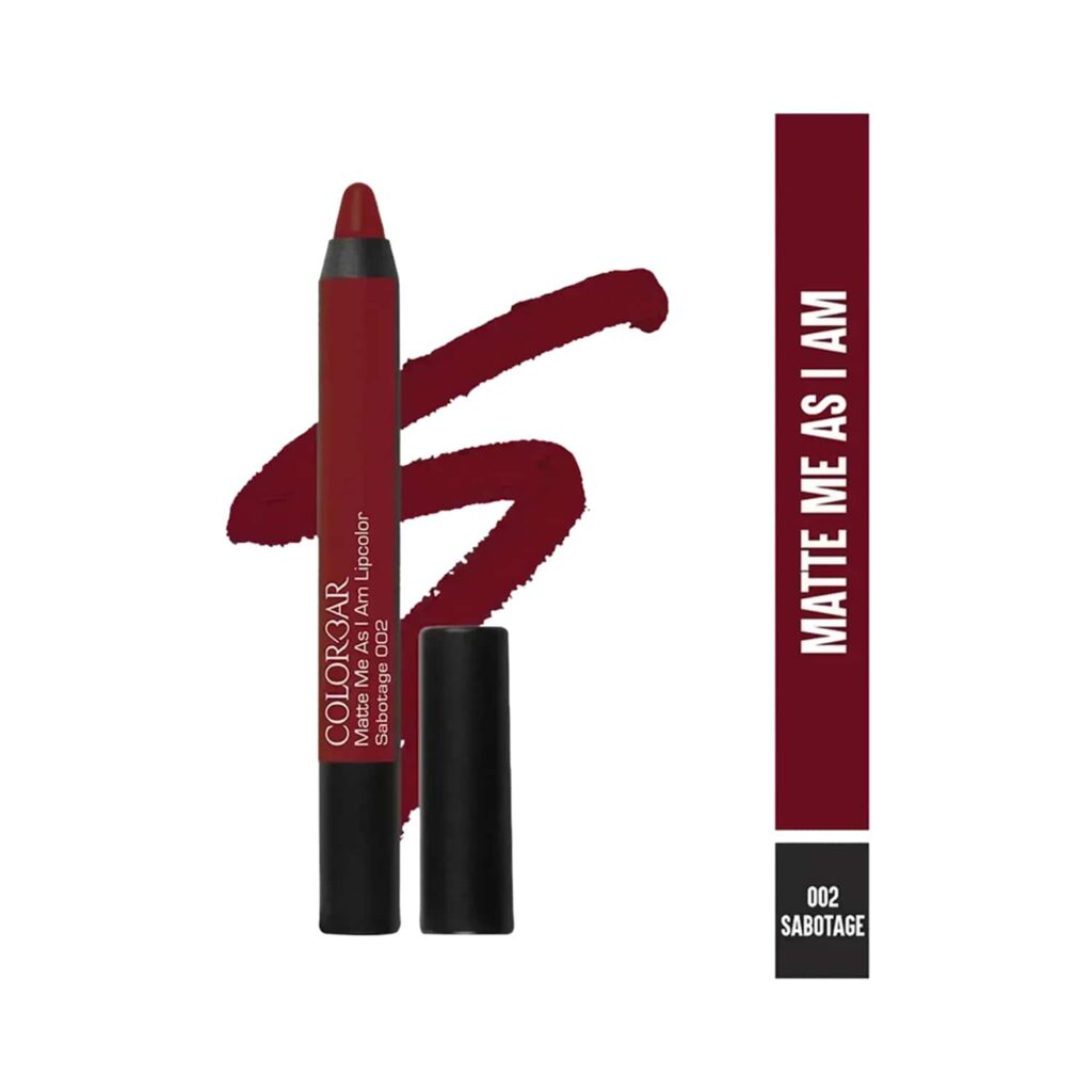 Colorbar Matte Me As I Am Lip Crayon - 002 Sabotage (2.8g) - Colorbar