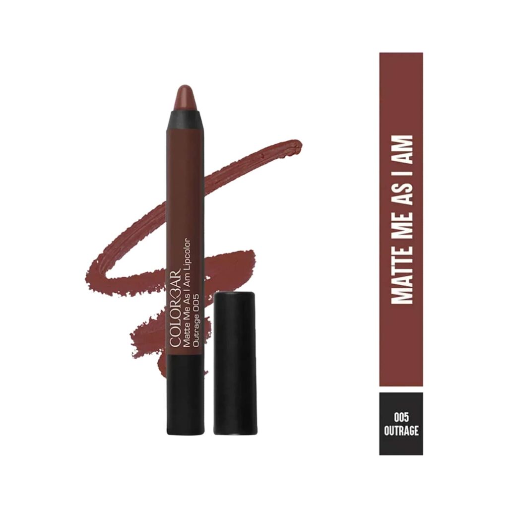 Colorbar Matte Me As I Am Lip Crayon - 005 Outrage (2.8gm) - Colorbar