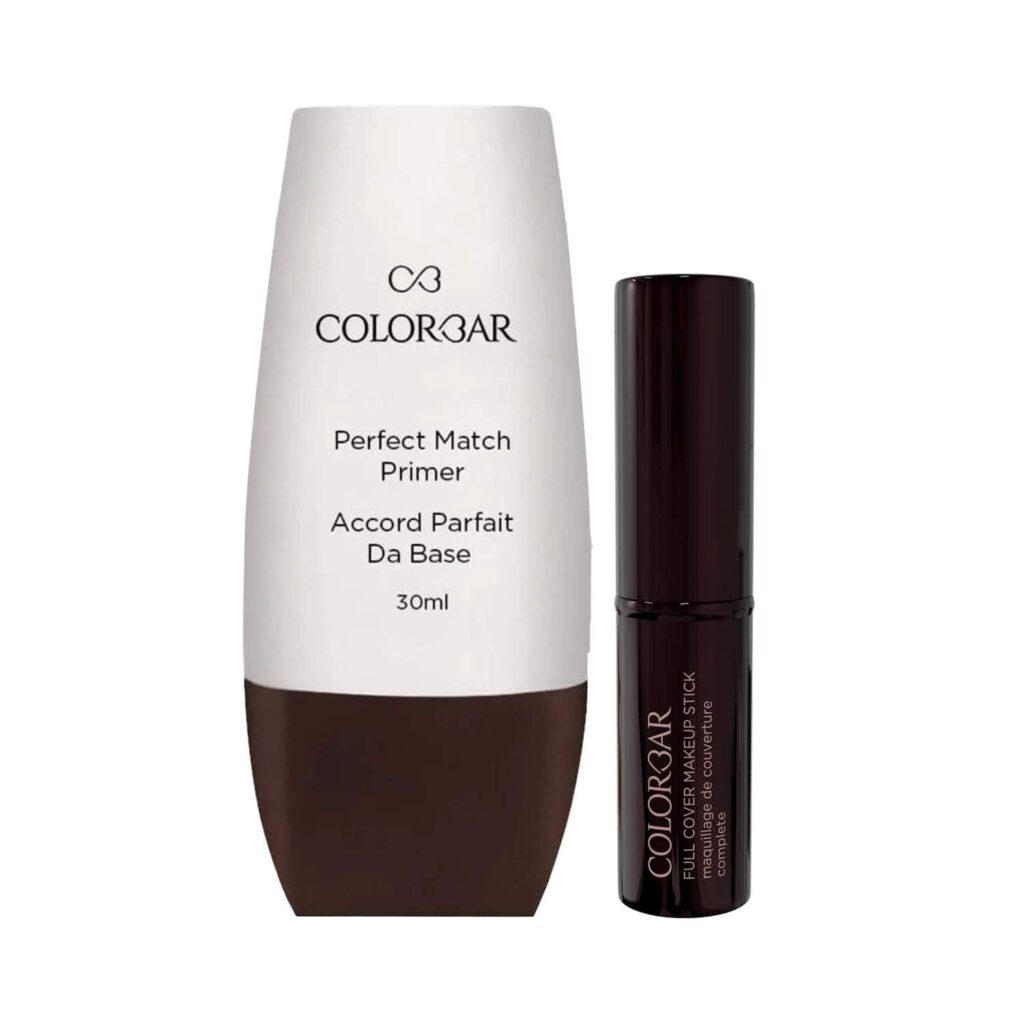Colorbar New Perfect Match Primer (30 ml) + Colorbar Full Cover Make Up Stick - Fresh Ivory Combo - Colorbar
