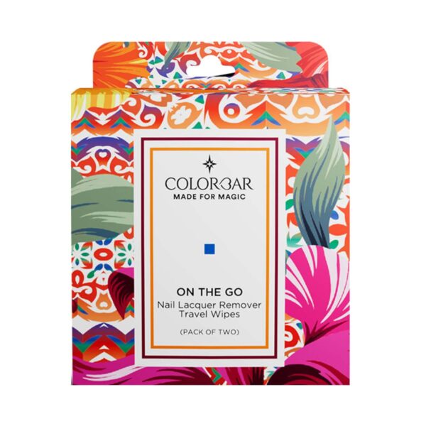 Colorbar On The Go Nail Lacquer Remover Travel Wipes - White (2Pcs) - Colorbar