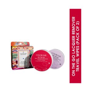 Colorbar On The Go Nail Lacquer Remover Travel Wipes - White (2Pcs) - Colorbar