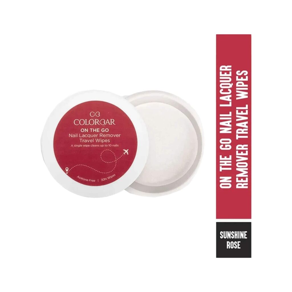 Colorbar On The Go Nail Paint Remover Wipes - Sunshine Rose (30 Pcs) - Colorbar