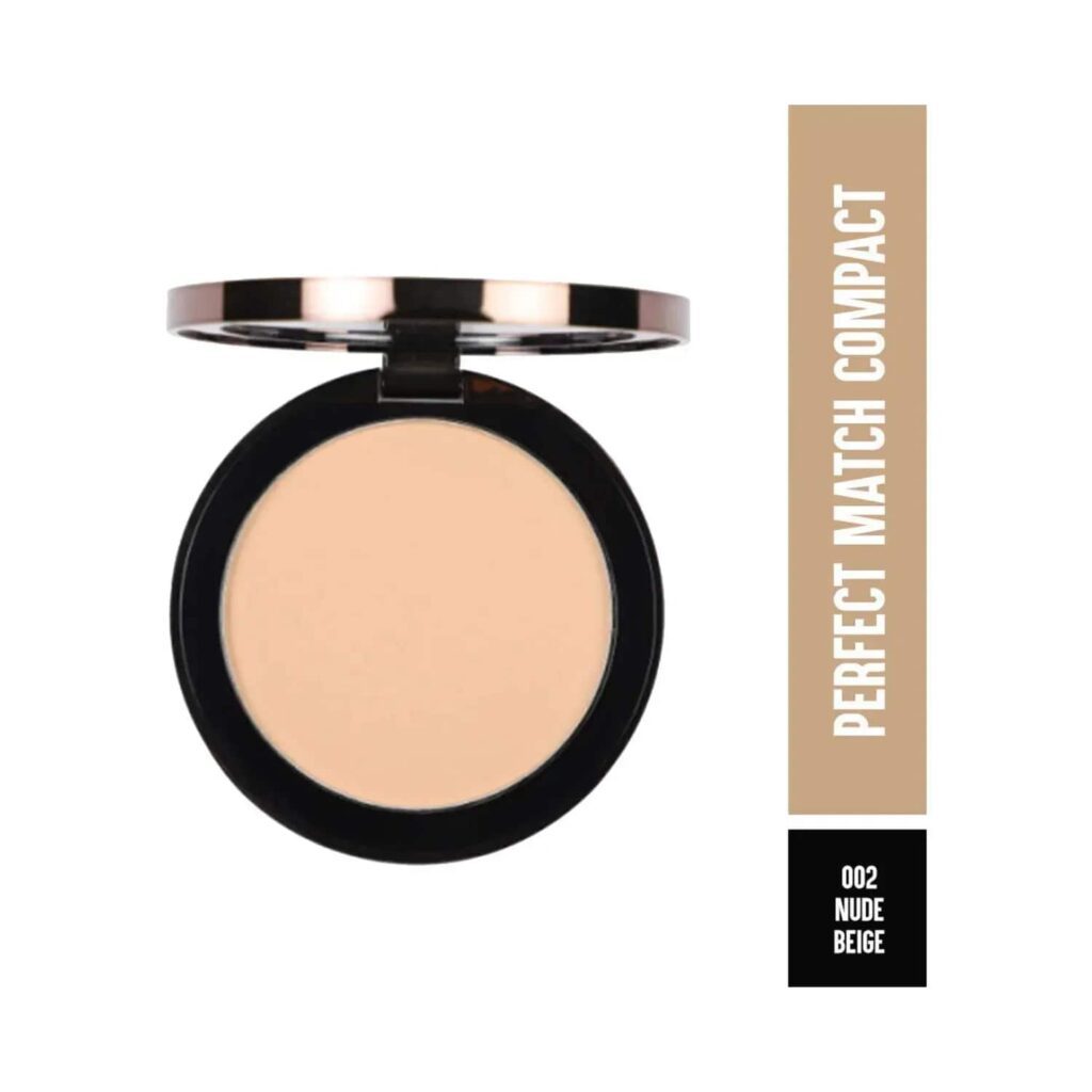 Colorbar Perfect Match New Press Compact Powder - 002 Nude Beige (9g) - Colorbar