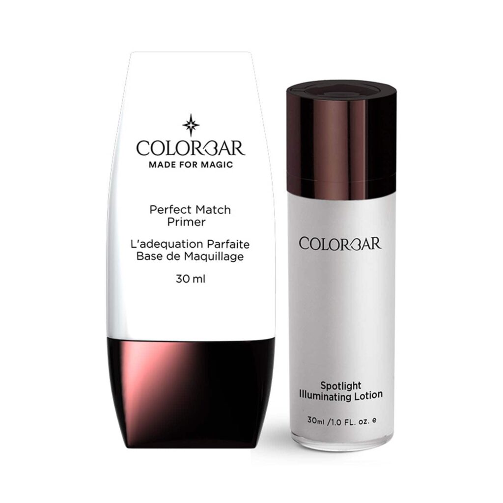 Colorbar Perfect Match Primer + Spotlight Illuminating Lotion Combo - Colorbar
