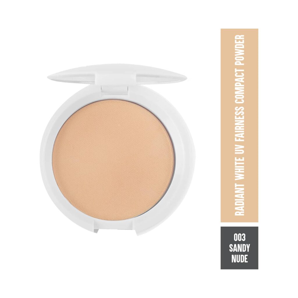 Colorbar Radiant White UV Fairness Compact Powder With SPF 18 - 003 Sandy Nude (9g) - Colorbar
