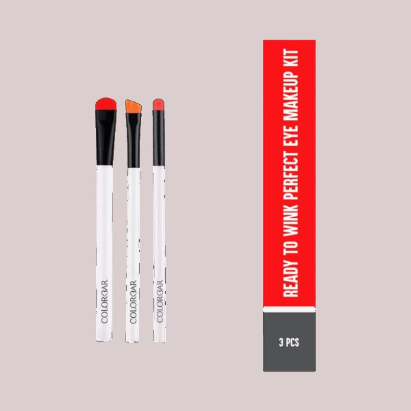 Colorbar Ready To Wink Perfect Eye Brush Kit (3 Pcs) - Colorbar