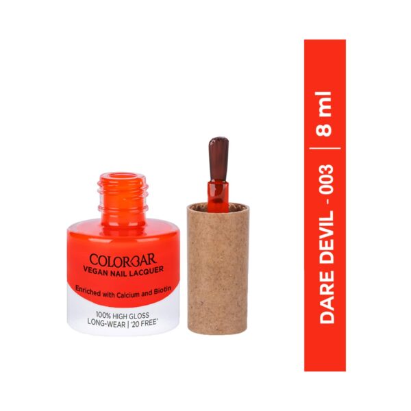 Colorbar Vegan Nail Lacquer - 003 Dare Devil (8ml) - Colorbar