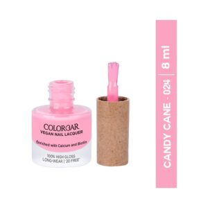 Colorbar Vegan Nail Lacquer - 024 Candy Cane (8 ml) - Colorbar
