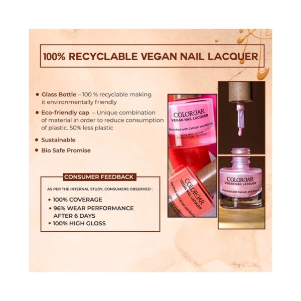 Colorbar Vegan Nail Lacquer - 027 Only Yours (8 ml) - Colorbar