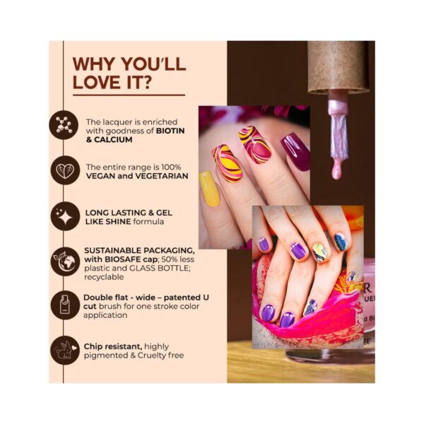 Colorbar Vegan Nail Lacquer - 041 Sorbet (8 ml) - Colorbar