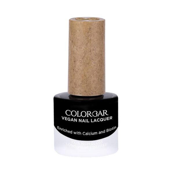 Colorbar Vegan Nail Lacquer - 161 Black Trick (8ml) - Colorbar