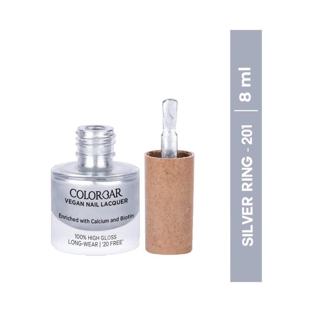 Colorbar Vegan Nail Lacquer - 201 Silver Ring (8 ml) - Colorbar