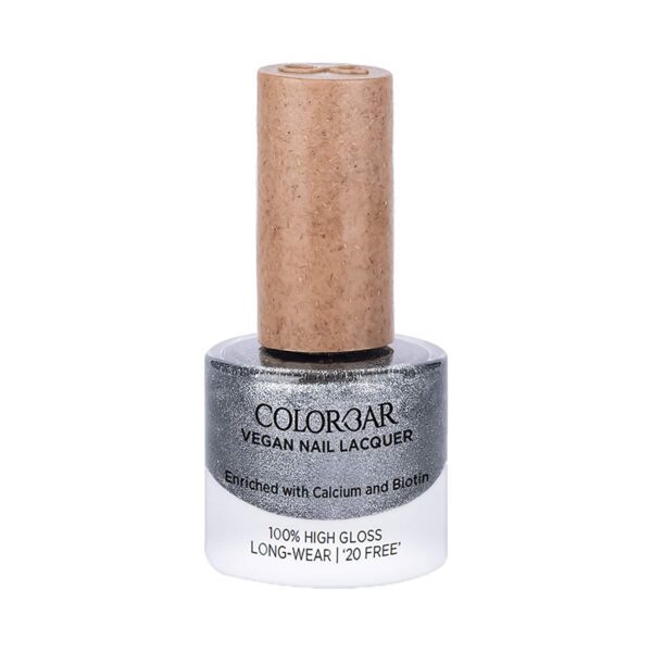 Colorbar Vegan Nail Lacquer - 202 Silver Star (8 ml) - Colorbar