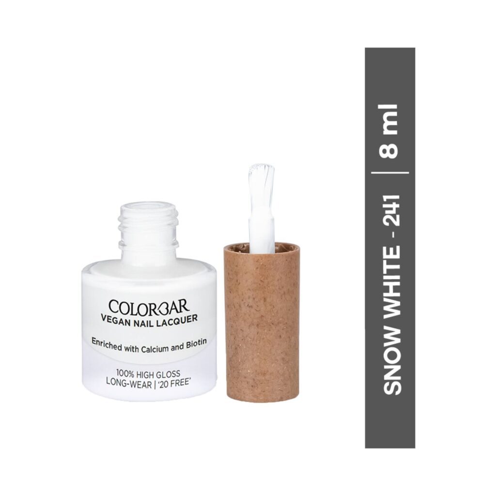 Colorbar Vegan Nail Lacquer - 241 Snow White (8 ml) - Colorbar