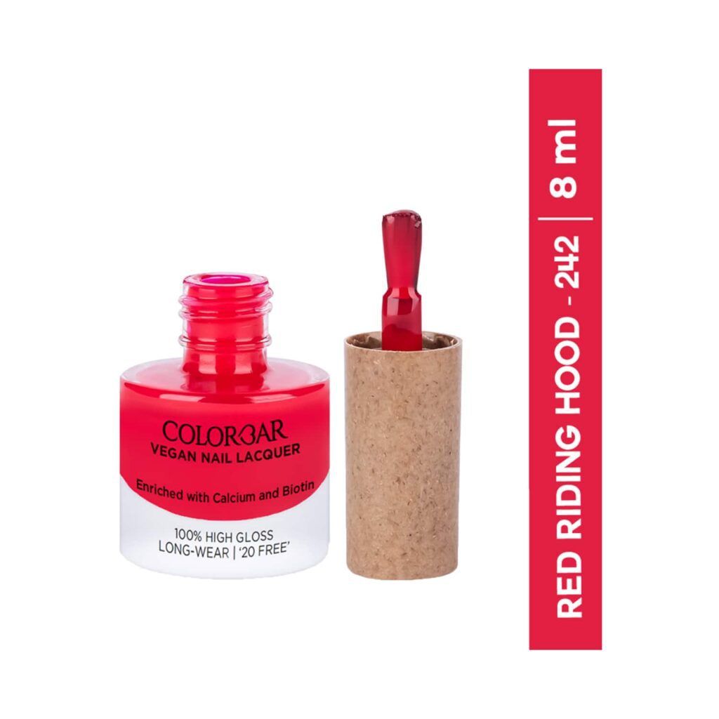 Colorbar Vegan Nail Lacquer - 242 Red Riding Hood (8 ml) - Colorbar