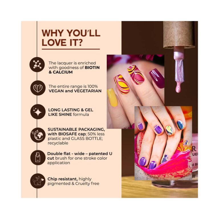 Colorbar Vegan Nail Lacquer - 311 Seven Secrets (8ml) - Colorbar