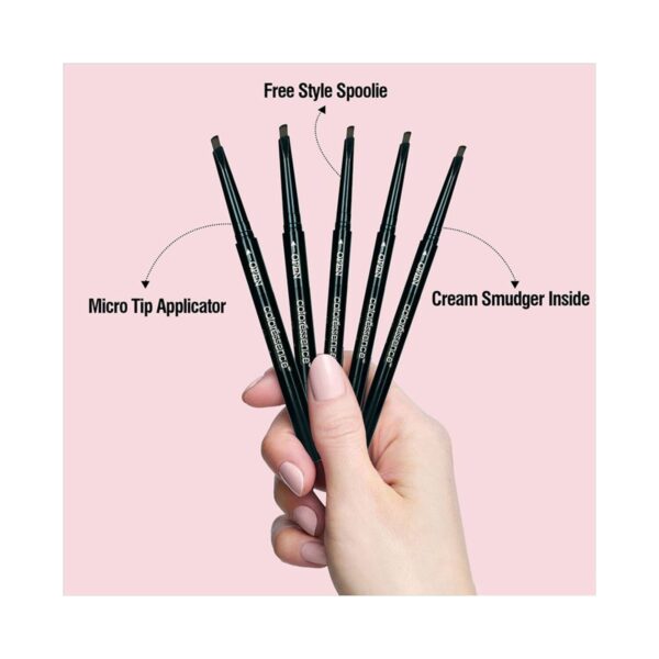 Coloressence 3-In-1 Multifunction Eye Brow Styler - Black (0.72g) - Coloressence