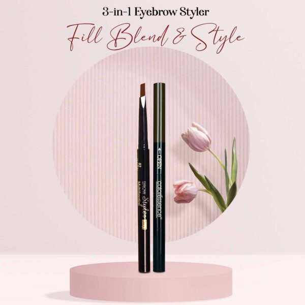 Coloressence 3 In 1 Multifunction Eyebrow Styler - Dark Brown (0.72 g) - Coloressence