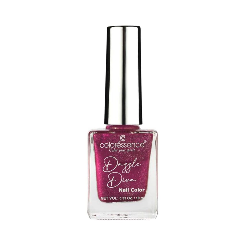 Coloressence Dazzle Diva Glitter Nail Paint - Pink Topaz (10ml) - Coloressence