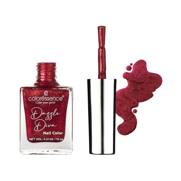 Coloressence Dazzle Diva Glitter Nail Paint - Rubellite (10ml) - Coloressence