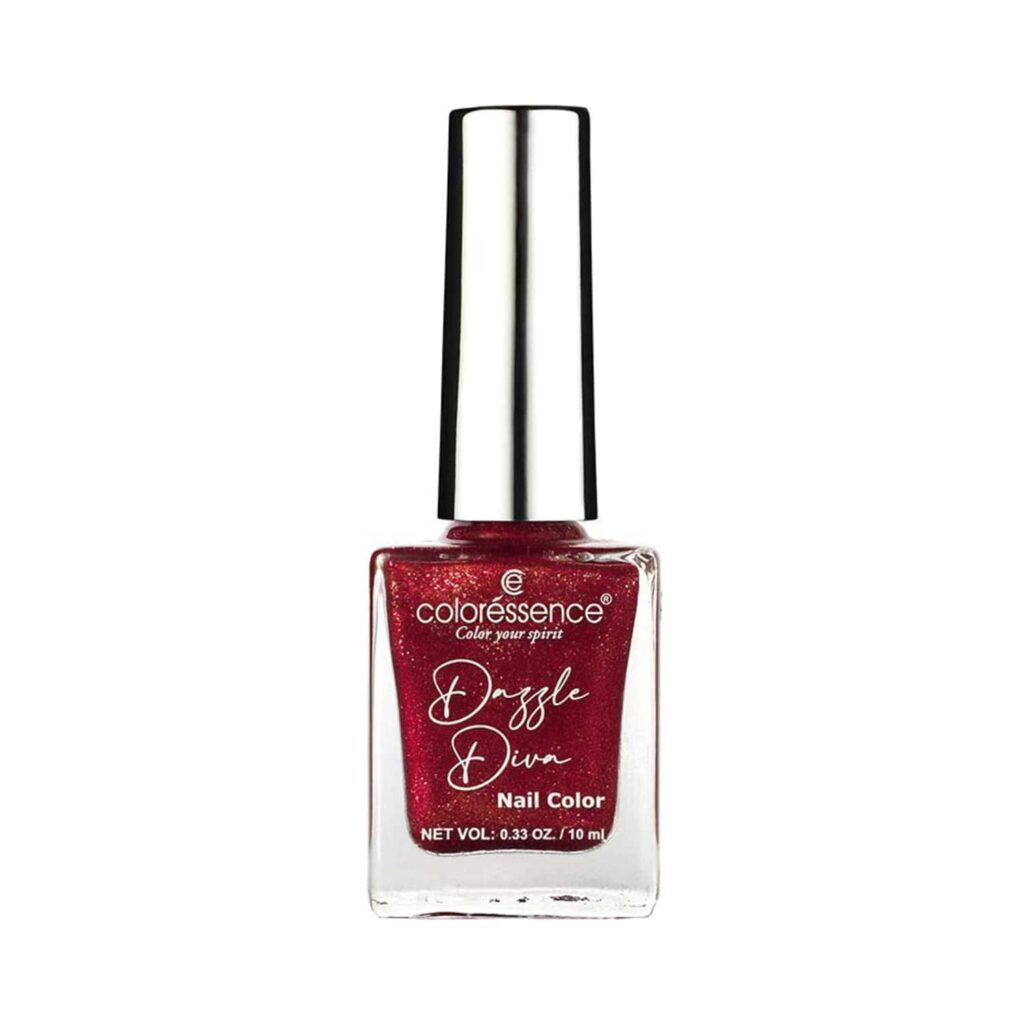 Coloressence Dazzle Diva Glitter Nail Paint - Rubellite (10ml) - Coloressence