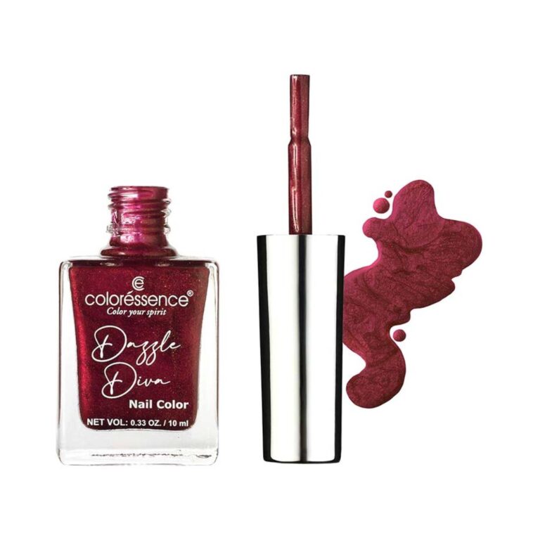 Coloressence Dazzle Diva Glitter Nail Paint - Wine Spinel (10ml) - Coloressence