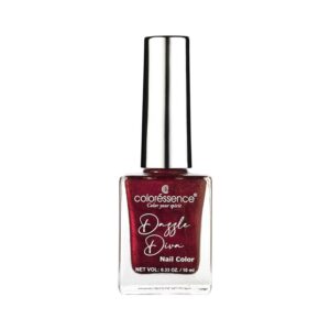 Coloressence Dazzle Diva Glitter Nail Paint - Wine Spinel (10ml) - Coloressence