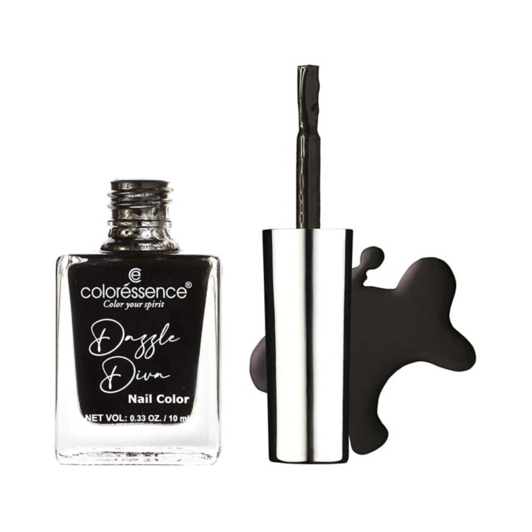 Coloressence Dazzle Diva Matte Finish Nail Paint -Black Onyx (10ml) - Coloressence
