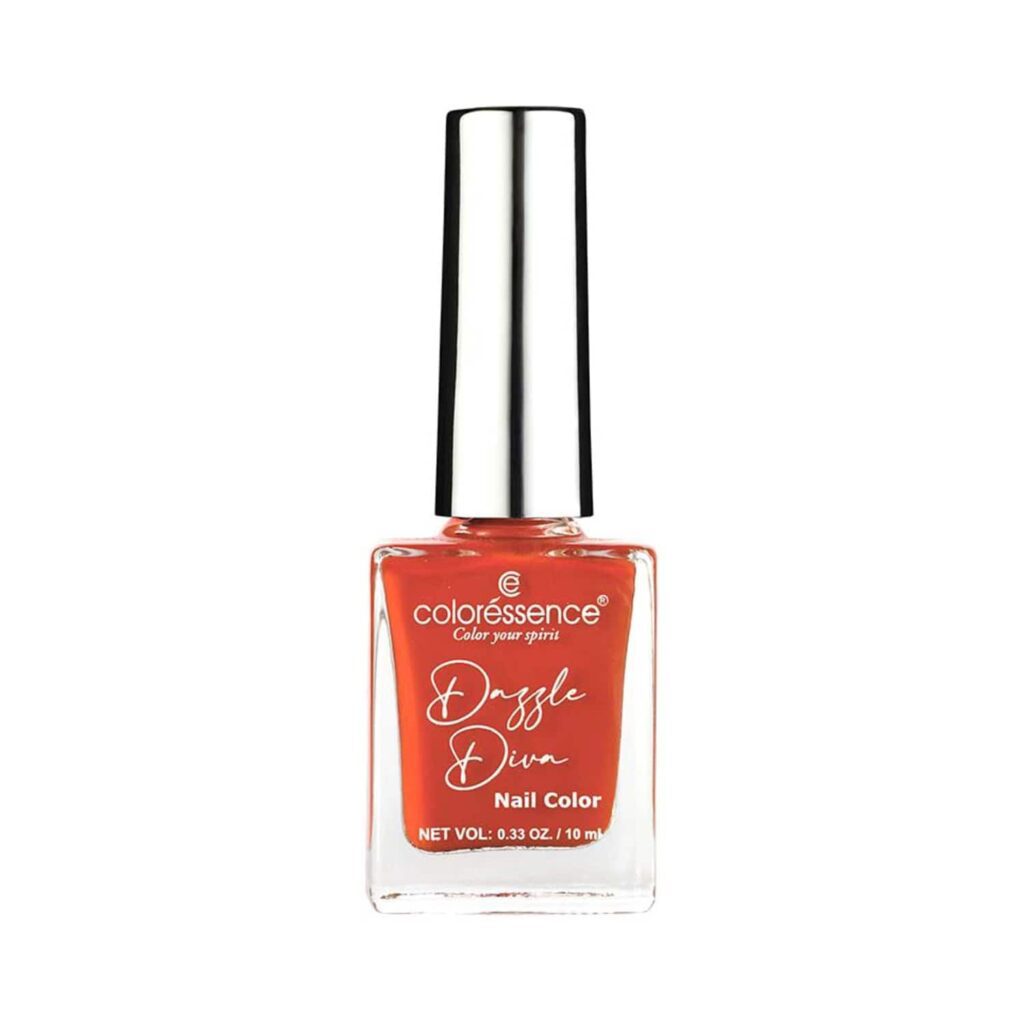 Coloressence Dazzle Diva Matte Finish Nail Paint -Orange Opal (10ml) - Coloressence