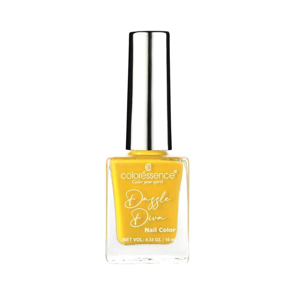 Coloressence Dazzle Diva Matte Finish Nail Paint -Yellow Citrine (10ml) - Coloressence