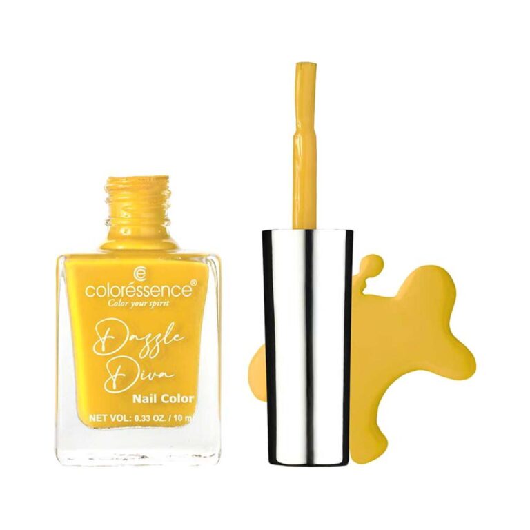 Coloressence Dazzle Diva Matte Finish Nail Paint -Yellow Citrine (10ml) - Coloressence