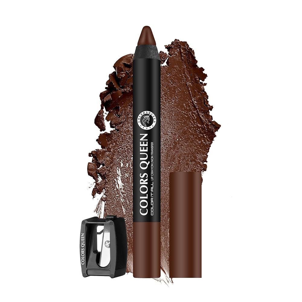 Colors Queen Color It All Lip Crayon Lipstick with Sharpener | Creamy Matte Finish | Smudge Proof & Waterproof | Long Lasting Crayon Lipstick for Women Last Upto 18 Hours...