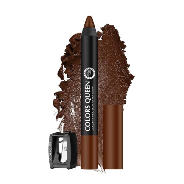 Colors Queen Color It All Lip Crayon Lipstick with Sharpener | Creamy Matte Finish | Smudge Proof & Waterproof | Long Lasting Crayon Lipstick for Women Last Upto 18 Hours...