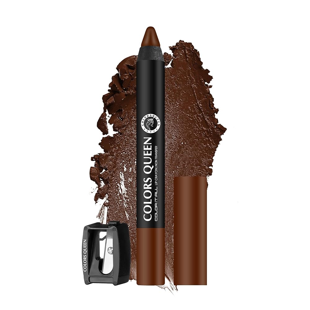 Colors Queen Color It All Lip Crayon Lipstick with Sharpener | Creamy Matte Finish | Smudge Proof & Waterproof | Long Lasting Crayon Lipstick for Women Last Upto 18 Hours...