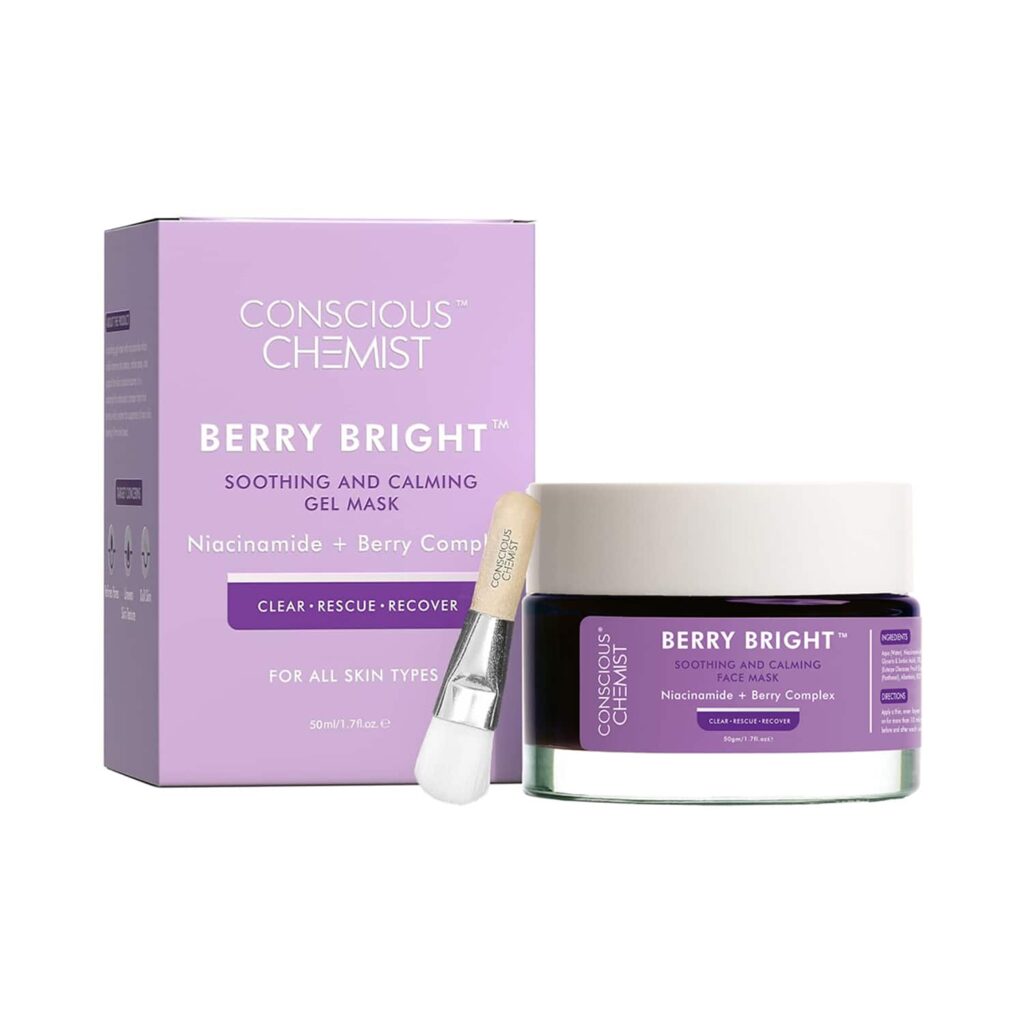 Conscious Chemist Berry Bright Pore Refining Face Mask with Niacinamide & Berry Extracts (50gm) - Conscious Chemist