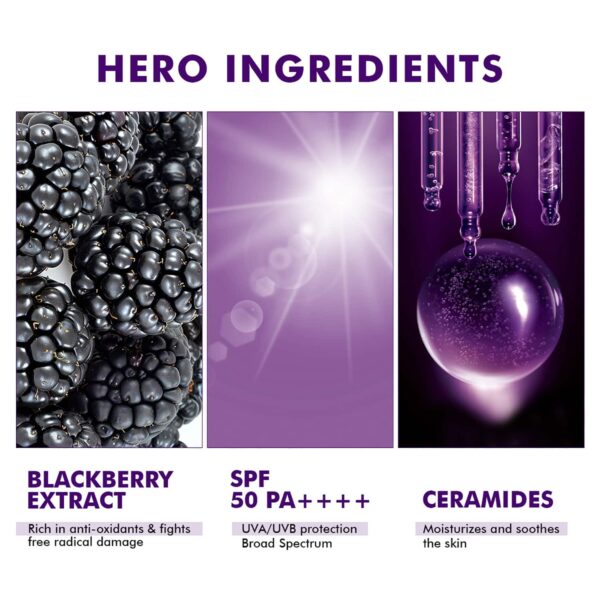 Conscious Chemist Berry Bright Sunscreen for Oily Skin SPF 50 PA ++++ UVA/UVB, Non-Greasy (50g) - Conscious Chemist