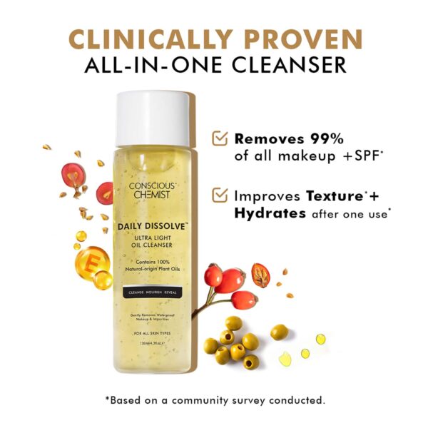 Conscious Chemist Cleanser for Oily Skin, Makeup, Impurities & SPF Remover (130ml) - Conscious Chemist