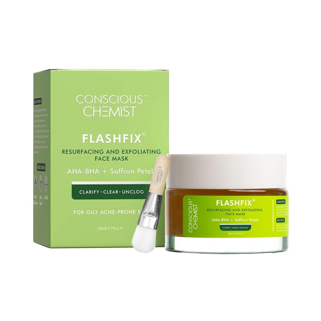 Conscious Chemist Exfoliating Face Mask For Acne Prone Skin, Removes Blackheads, Anti Acne (50gm) - Conscious Chemist