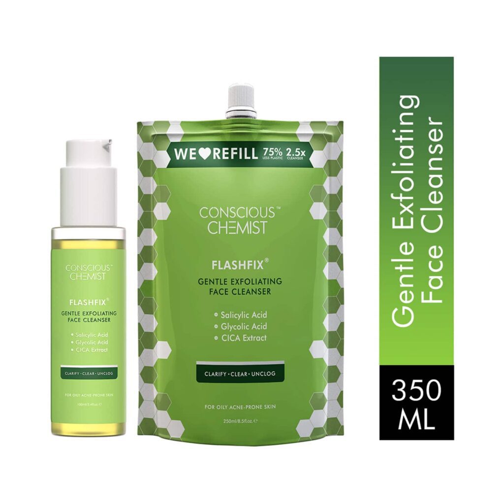 Conscious Chemist Gentle Exfoliating Face Cleanser + Refill Pack (350ml) - Conscious Chemist
