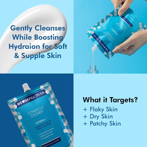 Conscious Chemist Hydrating Face Wash Refill Pack For Dry Skin (250ml) - Conscious Chemist