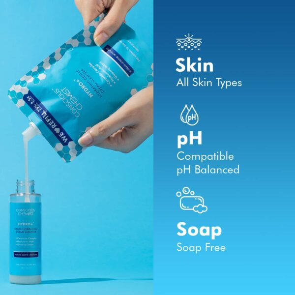 Conscious Chemist Hydrating Face Wash Refill Pack For Dry Skin (250ml) - Conscious Chemist
