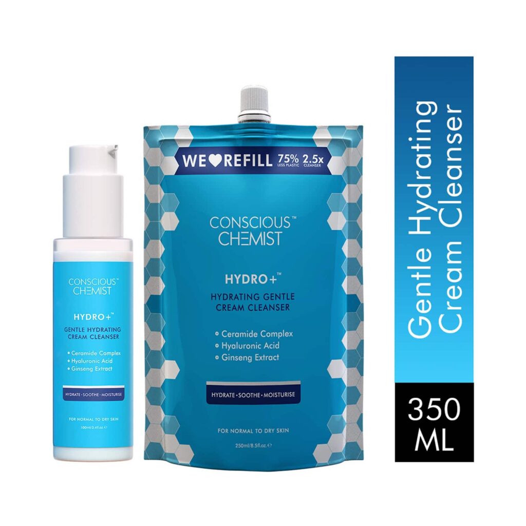 Conscious Chemist Hydrating Gentle Face Cleanser + Refill Pack (350ml) - Conscious Chemist