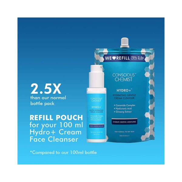 Conscious Chemist Hydrating Gentle Face Cleanser + Refill Pack (350ml) - Conscious Chemist
