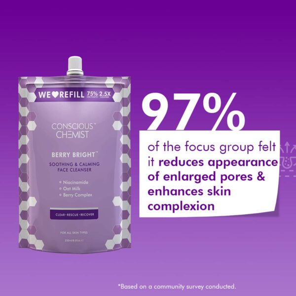 Conscious Chemist Pore Refining Brightening Face Wash Refill Pack (250ml) - Conscious Chemist