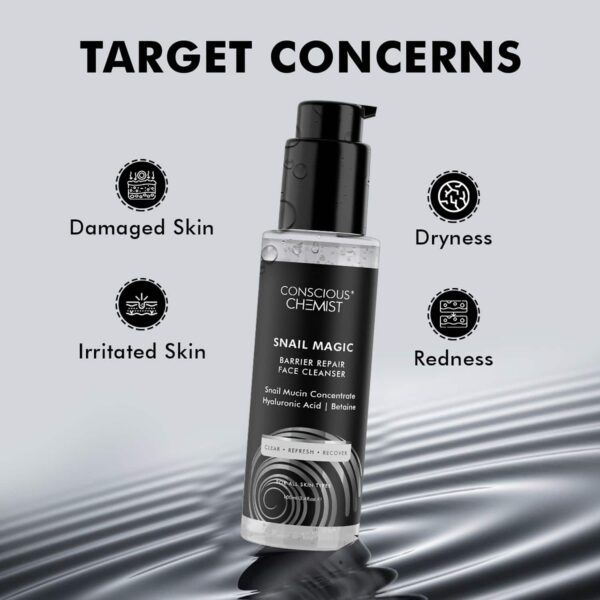 Conscious Chemist Snail Mucin Face Wash Low pH Gel with Korean Snail Mucin Concentrate (100ml) - Conscious Chemist