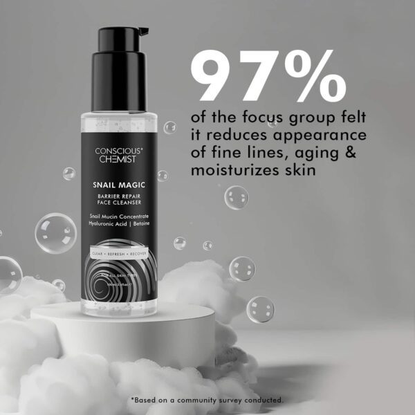 Conscious Chemist Snail Mucin Face Wash Low pH Gel with Korean Snail Mucin Concentrate (100ml) - Conscious Chemist