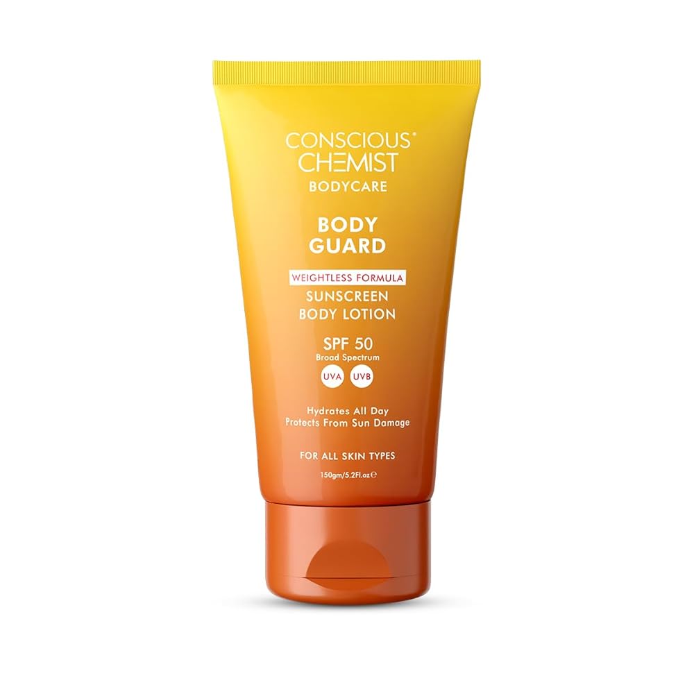 Conscious Chemist® Sunscreen SPF 50 | 150g | Sunscreen for Oily Skin, Instant Cooling, De-tan SPF Body Lotion, Niacinamide with Ceramides & Betaine, UVA/UVB Protection, Reduces...