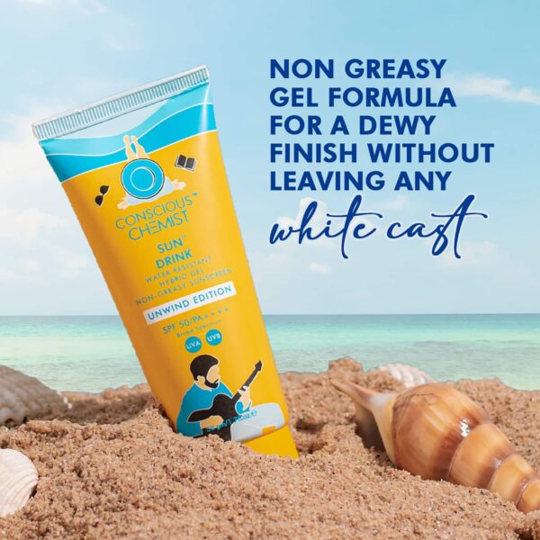 Conscious Chemist Unwind Edition Water Resistant Hybrid Sunscreen with Ceramides- SPF 50 PA++++ (50g) - Conscious Chemist